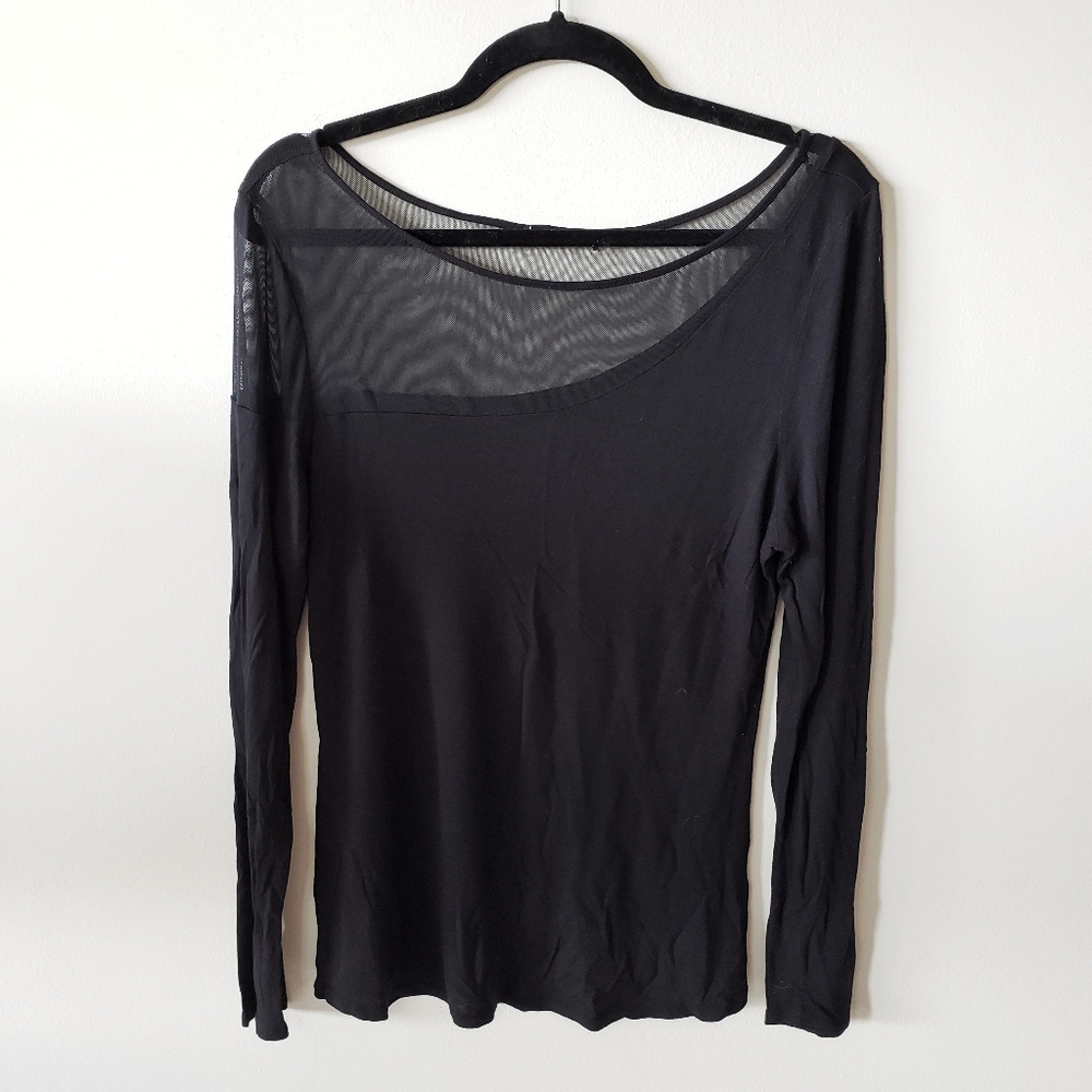 Asymmetrical sheer top